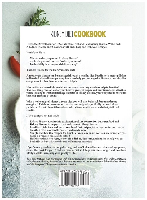 Kidney Diet Cookbook: 2 Books in 1: Learn How to Fight Kidney Disease and Avoid Dialysis with the Renal Diet, Manage Diabetes, Improve Your (Hardcover)