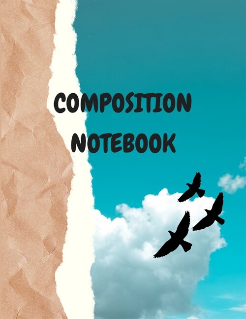 Composition notebook: Wide Ruled Lined Paper, Journal for Girls, Students (Paperback)