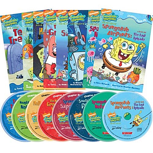 SpongeBob Squarepants Chapter Book #1~8 세트 (Paperback 8권 + Audio CD 8장)