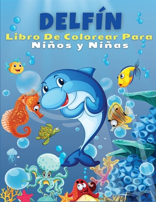 Delfín Libro de colorear para niños y niñas (Paperback)