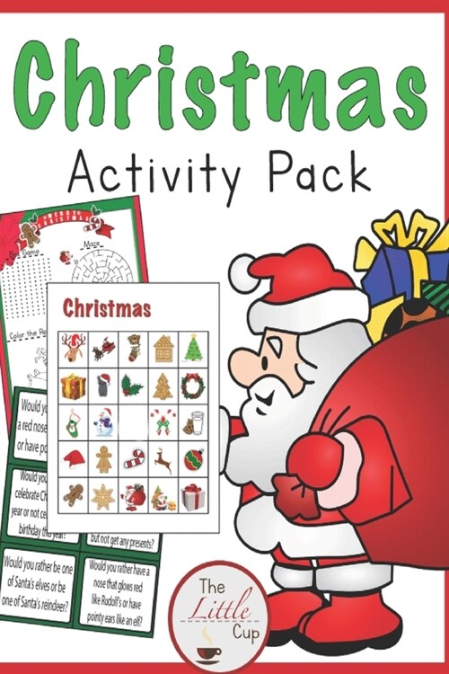 christmas activity pack: Christmas Coloring Books Bulk Assortment for Kids Toddlers 112 pages size 6*9 (Paperback)