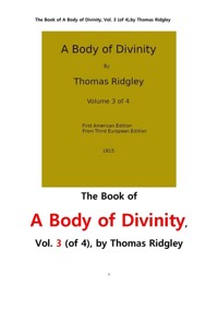 신성 神性의 몸체 제3권 (The Book of A Body of Divinity, Vol. 3 (of 4),by Thomas Ridgley) 커버