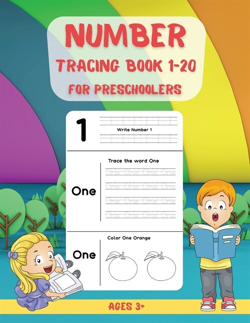 Number Tracing Book for Preschoolers 1-20: Learn to Trace Numbers 1 - 20 - Preschool and Kindergarten Workbook - Tracing Book for Kids (Paperback)