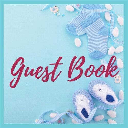 Premium Guest Book - Baby Shower Its a Boy | 80 Premium color pages| 8.5 x8.5 (Paperback)