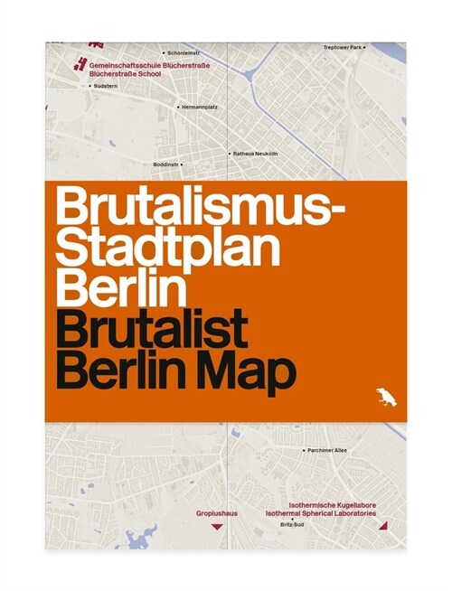 Brutalist Berlin Map : Brutalismus-stadtplan Berlin (Sheet Map, folded)