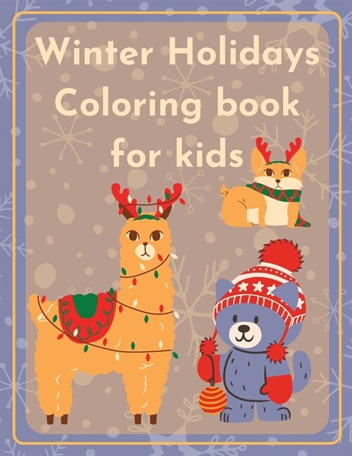 Winter Holidays Coloring Book for kids (Paperback)