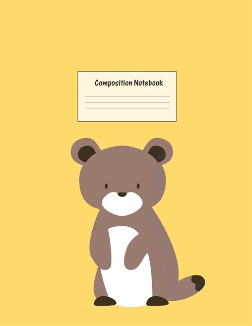 Composition Notebook: Wide Ruled Lined Paper: Large Size 8.5x11 Inches, 110 pages. Notebook Journal: Cute Beaver Bubbles Workbook for Presch (Paperback)