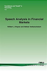 Speech Analysis in Financial Markets (Paperback)