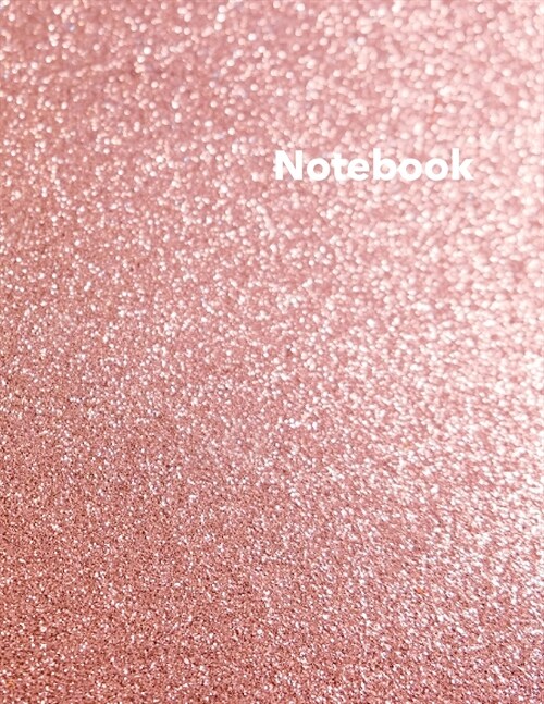Dot Grid Notebook: Stylish Pink Glitter Print Notebook, 120 Dotted Pages 8.5 x 11 inches Large Journal - Softcover Color Trends Collectio (Paperback)
