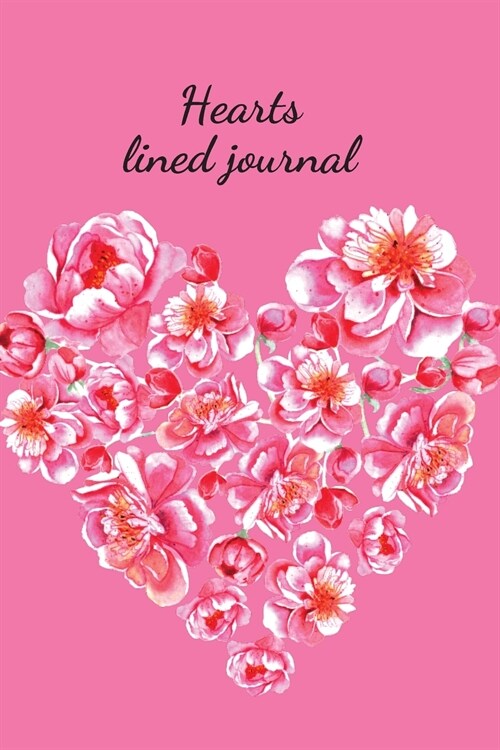 Hearts lined journal (Paperback)