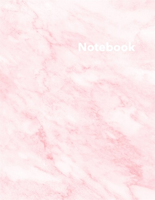 Dot Grid Notebook: Stylish Pink Marble Print Notebook, 120 Dotted Pages 8.5 x 11 inches Large Journal - Softcover Color Trends Collection (Paperback)
