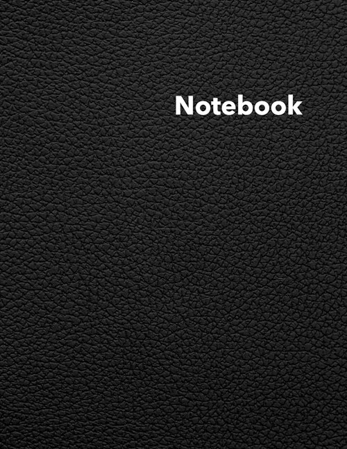 Dot Grid Notebook: Stylish Black Leather Print Notebook, 120 Dotted Pages 8.5 x 11 inches Large Journal - Softcover Color Trends Collecti (Paperback)