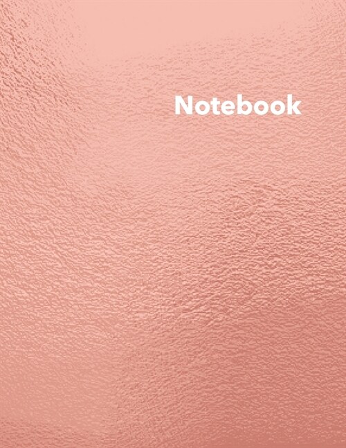 Dot Grid Notebook: Stylish Metallic Pink Print Notebook, 120 Dotted Pages 8.5 x 11 inches Large Journal - Softcover Color Trends Collecti (Paperback)
