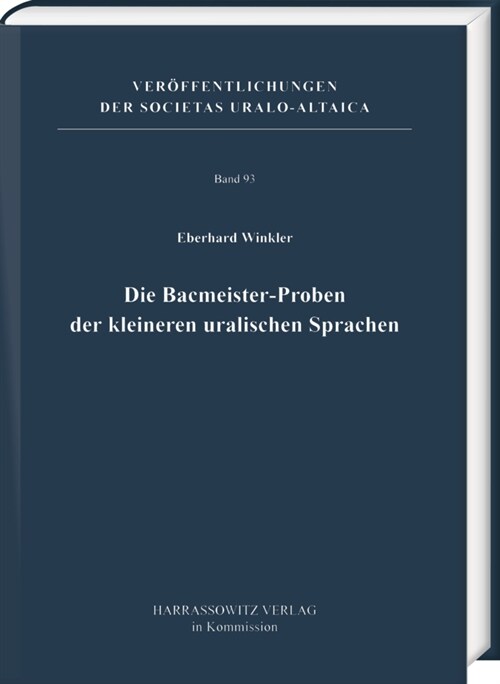 Die Bacmeister-Proben Der Kleineren Uralischen Sprachen (Hardcover)