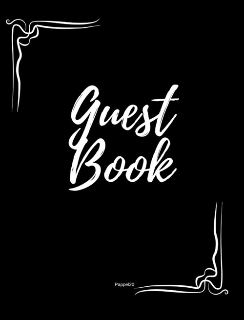 Guest Book - Black frame #1 on white paper (Hardcover)