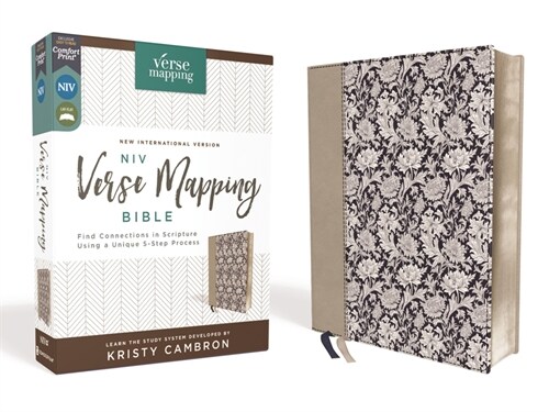 Niv, Verse Mapping Bible, Leathersoft, Navy Floral, Comfort Print: Find Connections in Scripture Using a Unique 5-Step Process (Imitation Leather)