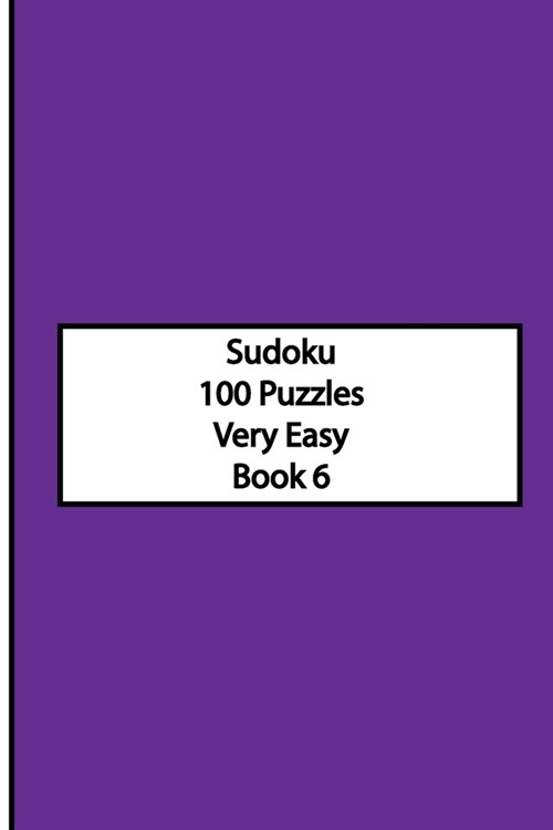 Sudoku-Very Easy-Book 6 (Paperback)