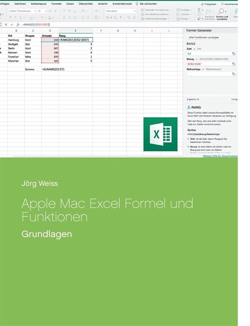 Apple Mac Excel Formel und Funktionen: Grundlagen (Paperback)
