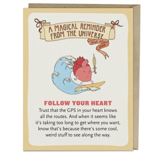 6-Pack Em & Friends Follow Your Heart Affirmators! Greeting Cards (Cards)