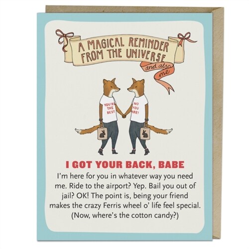 6-Pack Em & Friends Got Your Back Affirmators! Greeting Cards (Cards)