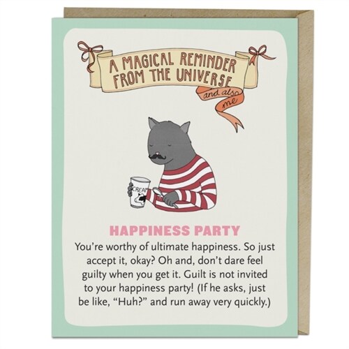 6-Pack Em & Friends Happiness Party Affirmators! Greeting Cards (Cards)