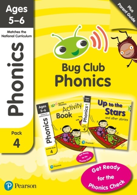 Phonics - Learn at Home Pack 4 (Bug Club), Phonics Sets 10-12 for ages 5-6 (Six stories + Parent Guide + Activity Book) (Multiple-component retail product)