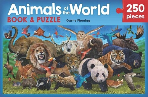 Animals of the World Book and Puzzle (Paperback)