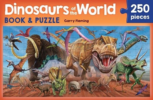 Dinosaurs of the World Book and Puzzle (Paperback)