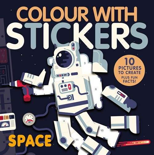 Colour With Stickers: Space (Paperback)