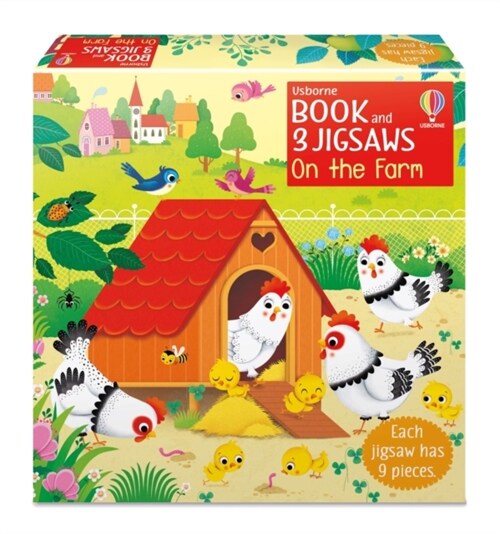 Usborne Book and 3 Jigsaws: On the Farm (Board Book)