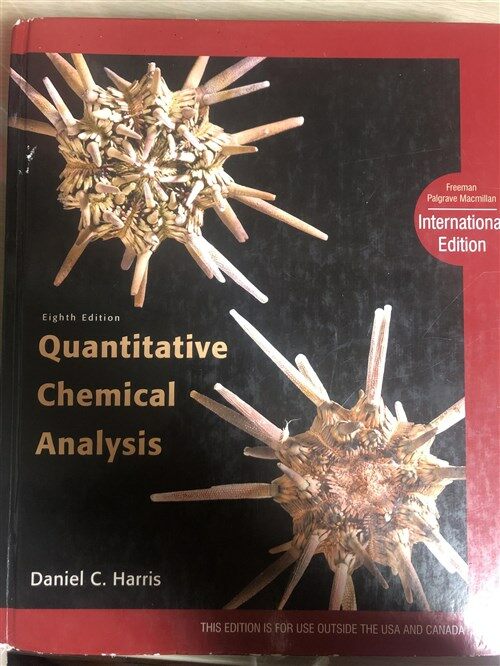 [중고] Quantitative Chemical Analysis (Hardcover)