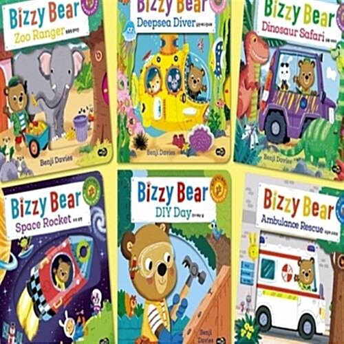 Bizzy Bear 비지 베어 B세트_영문판 (전6권) / CD, 음원스티커 별매