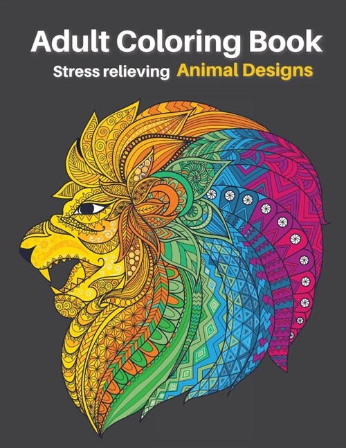 Adult Coloring Book Animal Designs (Paperback)