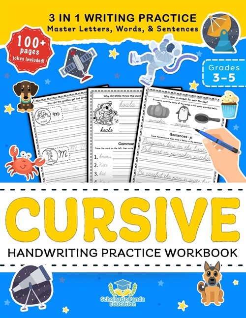 Cursive Handwriting Practice Workbook for 3rd 4th 5th Graders: Cursive Letter Tracing Book, Cursive Handwriting Workbook for Kids to Master Letters, W (Paperback)