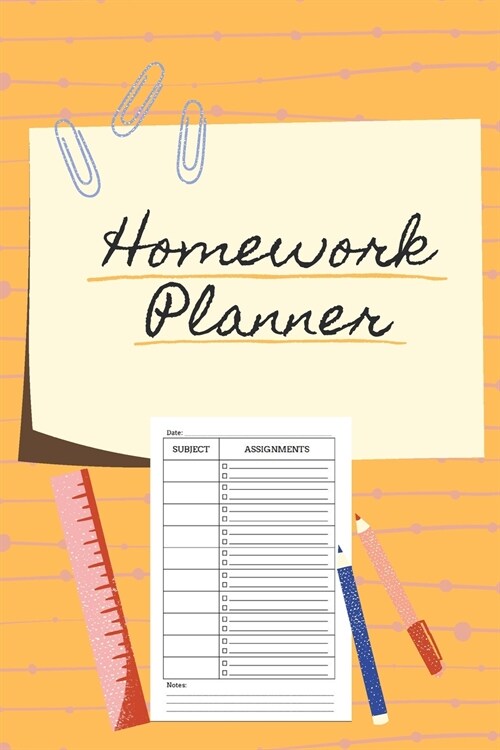 Homework Planner: Over 110 Pages / Over 15 Weeks; 6 x 9 Format (Paperback)