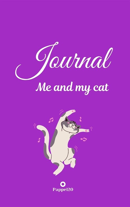 Journal: Me and my cat Purple Hardcover 124 pages 6X9 Inches (Hardcover)