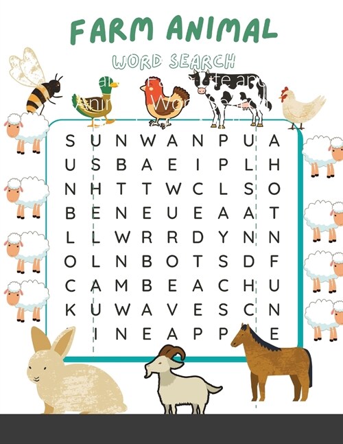 Farm Animal Word Search: Farm Life and Animals Word Search Puzzles for Adults (Paperback)