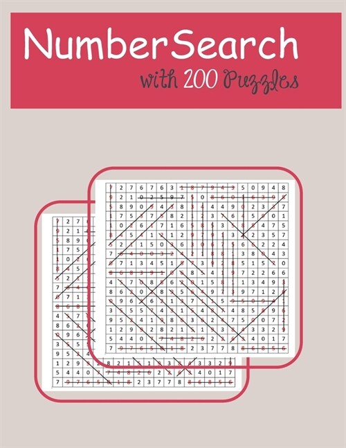 NumberSearch with 200 puzzles: Number puzzles for kids (Paperback)