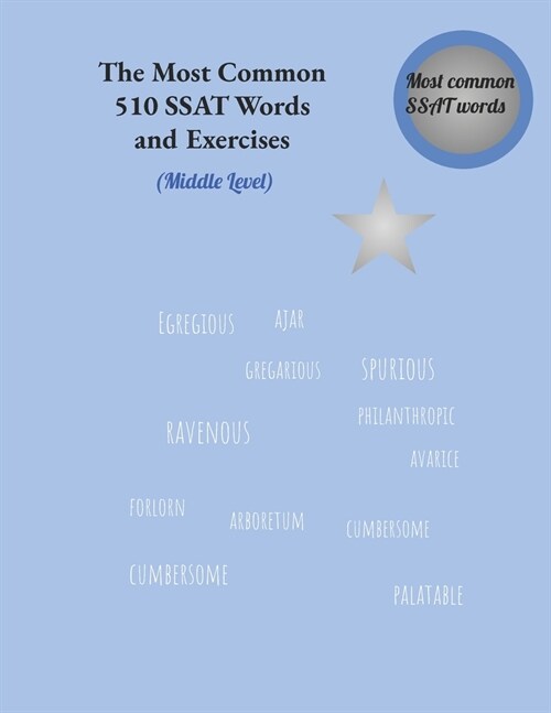 The Most Common 510 SSAT Words and Exercises: Middle Level (Paperback)