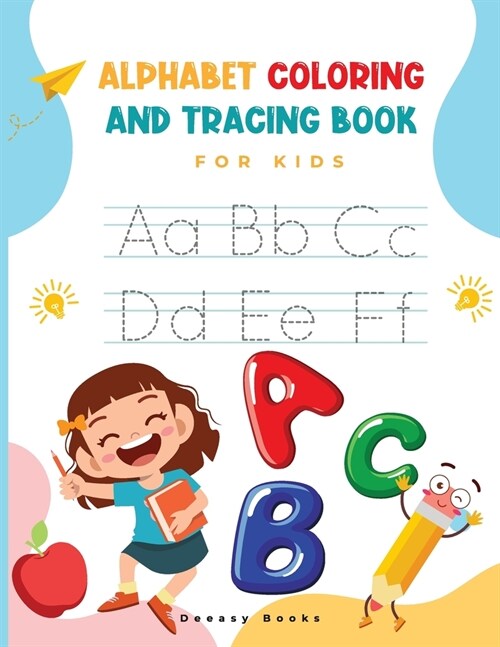 Alphabet Coloring and Tracing Book for kids (Paperback)