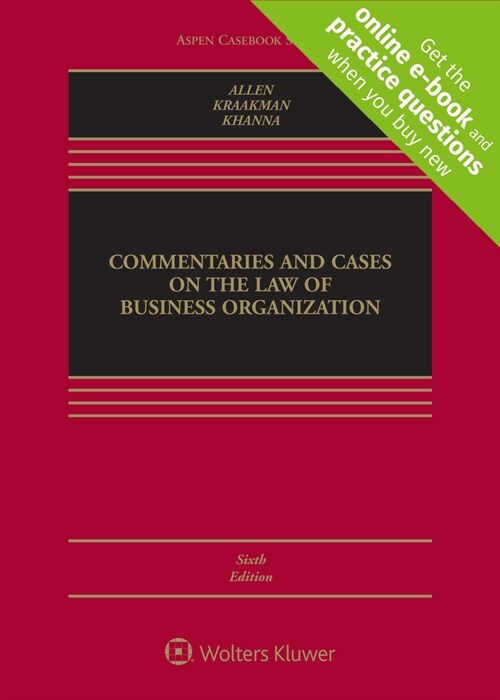 Commentaries and Cases on the Law of Business Organization: [Connected eBook with Study Center] (Hardcover, 6)