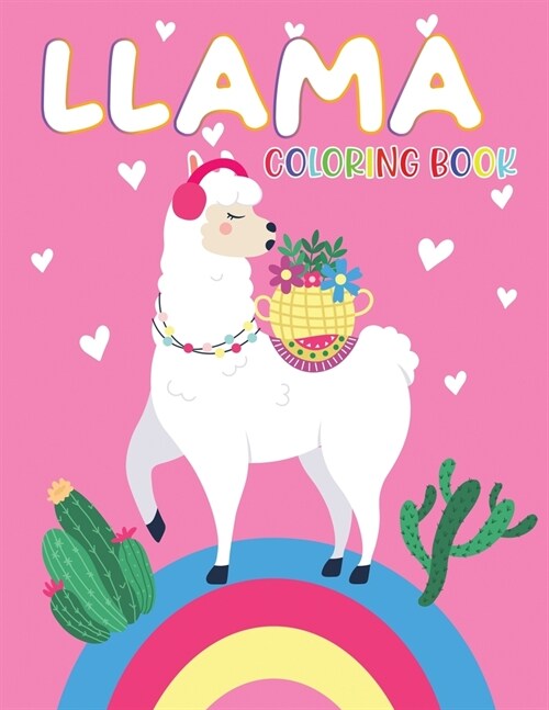 Llama Coloring Book: Cute Alpaca Coloring Books for Kids Ages 4-12 (Paperback)