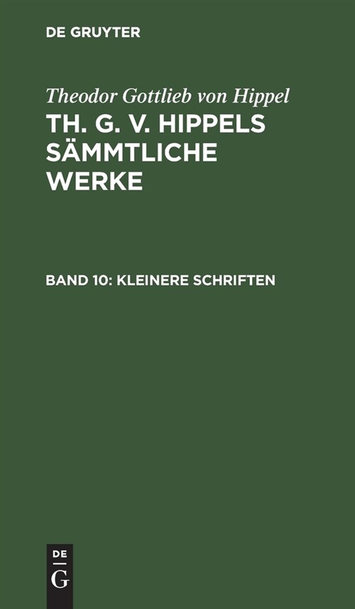 Kleinere Schriften (Hardcover, Reprint 2020)