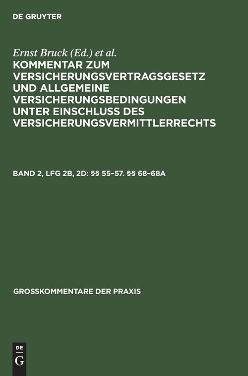 ㎣ 55-57. ㎣ 68-68a (Hardcover, 2, 2. Aufl. Reprin)