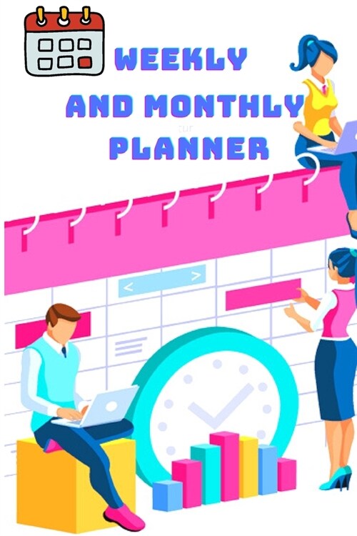 Weekly and Monthly Planner - Beautifull Hourly Appointment Book 2021 (Paperback)