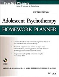 Adolescent Psychotherapy Homework Planner [With CDROM] (Paperback, 5)