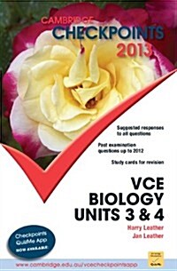 Cambridge Checkpoints VCE Biology Units 3 and 4 2013 (Paperback)