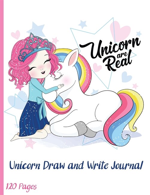 Unicorn Draw and Write Paper for Kids: Grades K-2 Primary Composition Half Page Lined Paper with Drawing Space (8.5 x 11 Notebook), Learn To Write and (Paperback)