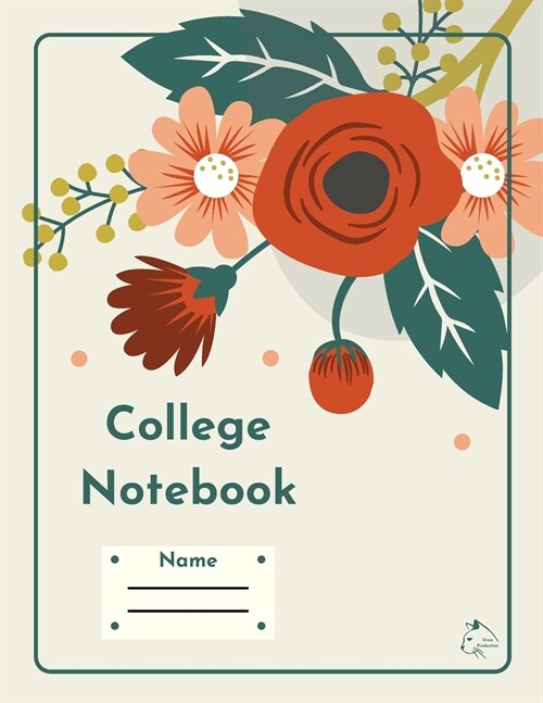 College Notebook: Student workbook Journal Diary Flowers bucket cover notepad by Raz McOvoo (Paperback)