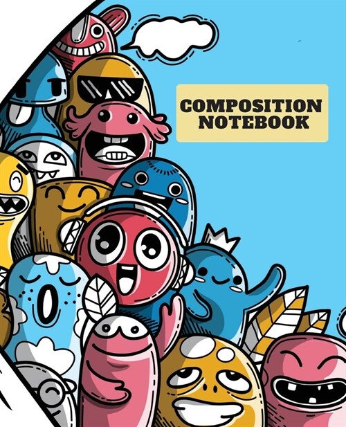 Composition NoteBook: Wide Ruled Lined Journal - Uniquely Designed 7.5x9.75in Composition WriteBook - Perfect for SchoolChildren, Students o (Paperback)